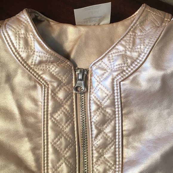 GENUINE KIDS OSHKOSH Gettalic Gold Moto Jacket 2T - Picture 4 of 11